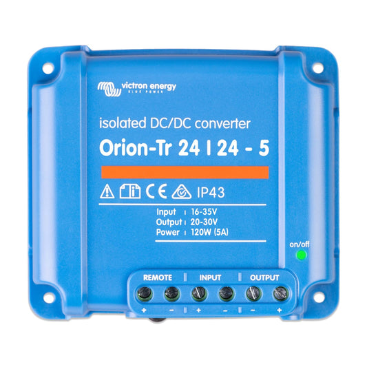 Orion IP43 24V 5A Isolated DC-DC Converter for Reliable Power Solutions