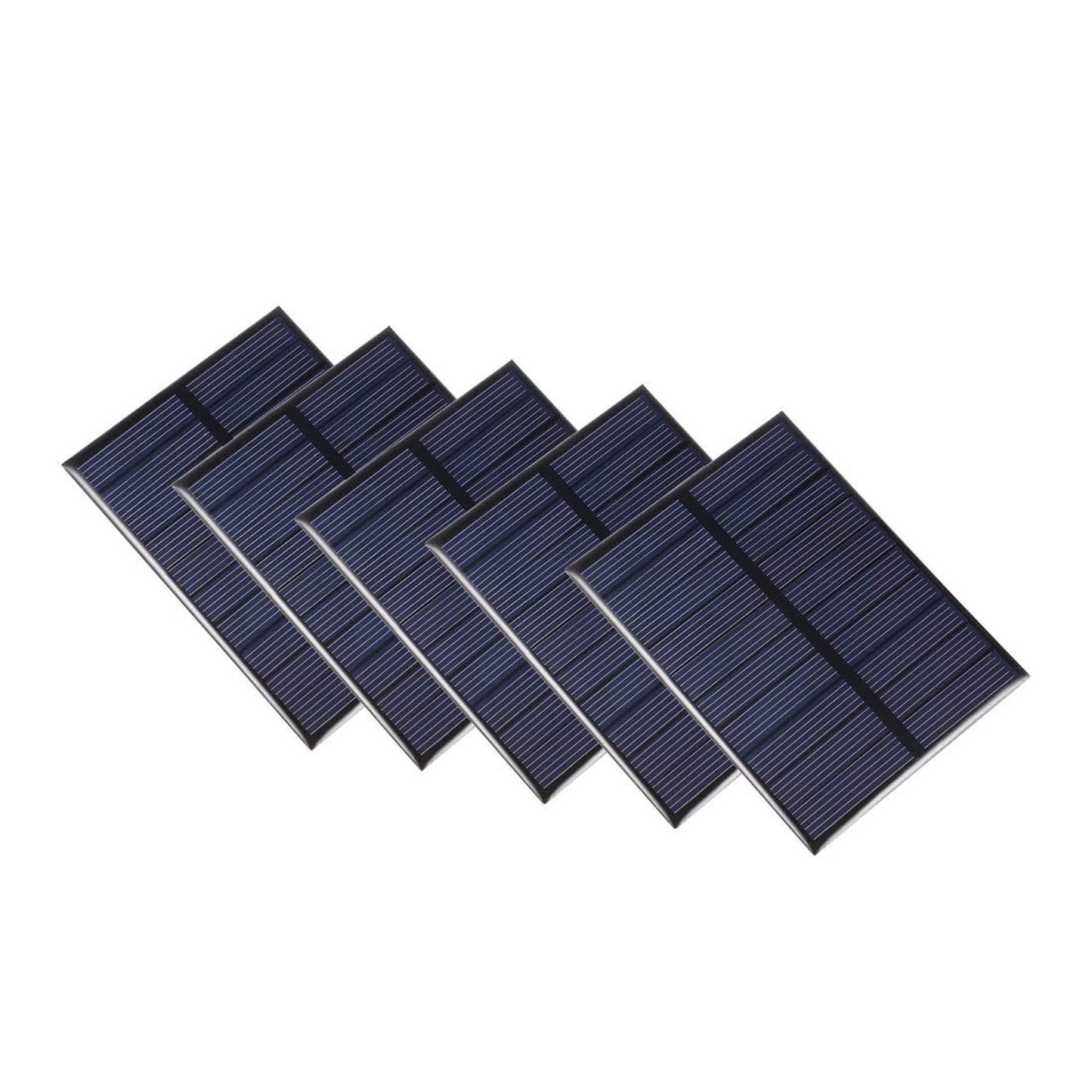 Compact 1.2W 5V Solar Panel Module for DIY Toy Charging - 5 Pack