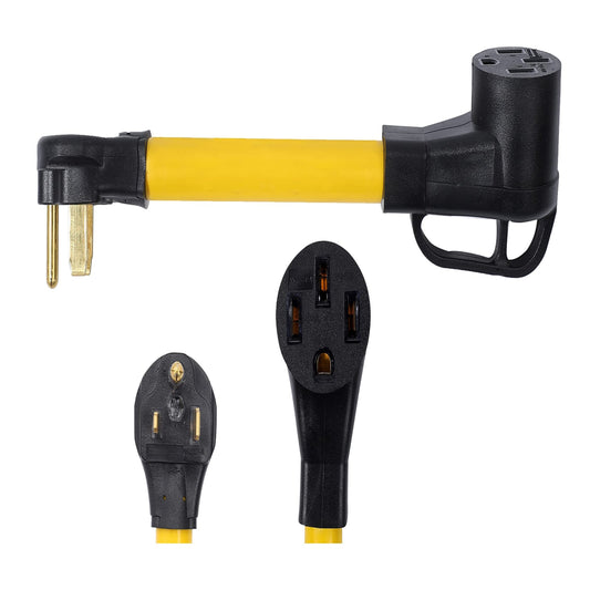 NEMA 6-50P to 14-50R 240V 50 Amp Power Cord Adapter for Generators and EVs