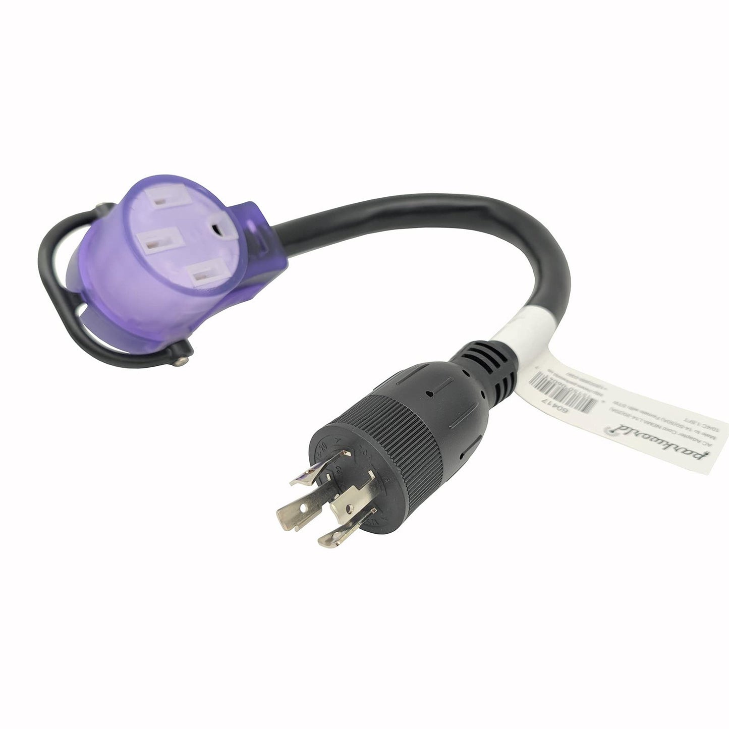 EV RV Adapter Cord 4-Prong 20A Locking L14-20P to 50A 14-50R with Handle