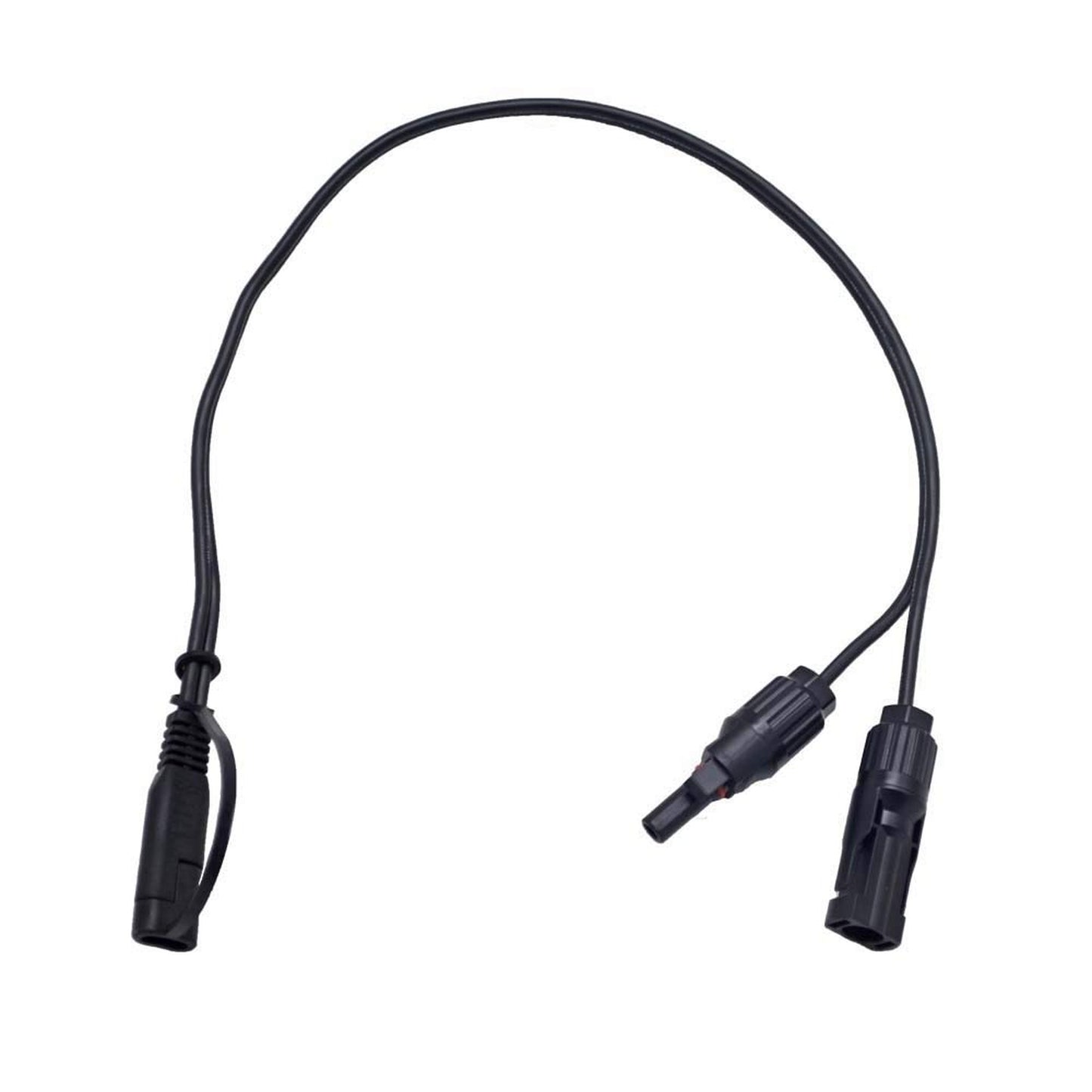 Solar Connector SAE Adapter for Efficient Energy Transfer, Black