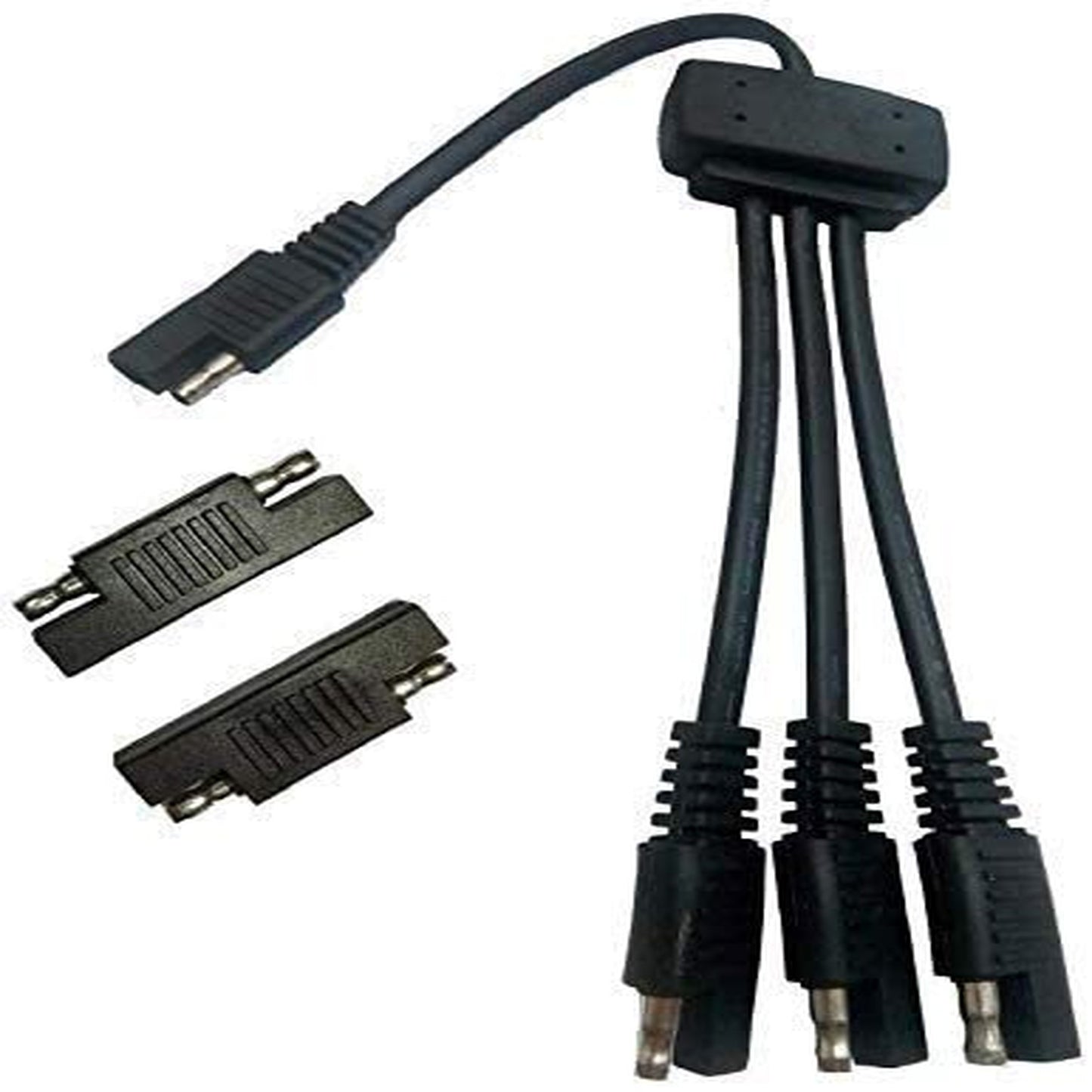 Panel Connector Extension Cable for 12V Battery with SAE Polarity Adapters