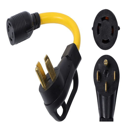 NEMA 14-50P to L14-30R 50 Amp 4 Prong Power Cord Adapter for Generators and EVs