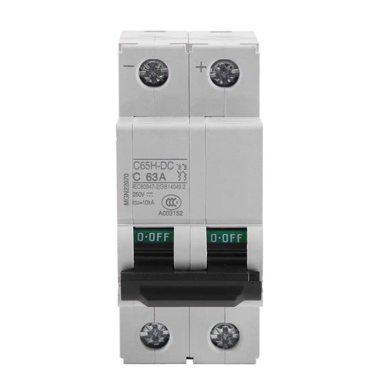 SolarGuard 250V DC Mini Circuit Breaker with Overload Protection 63A