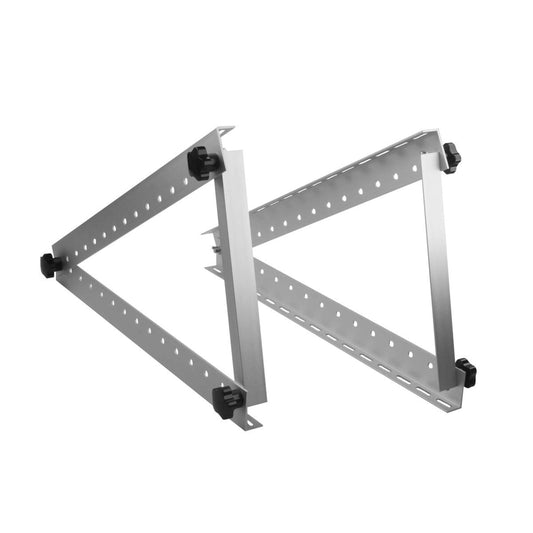Adjustable Solar Panel Mounting Rack with Foldable Tilt Legs for RVs and Roofs