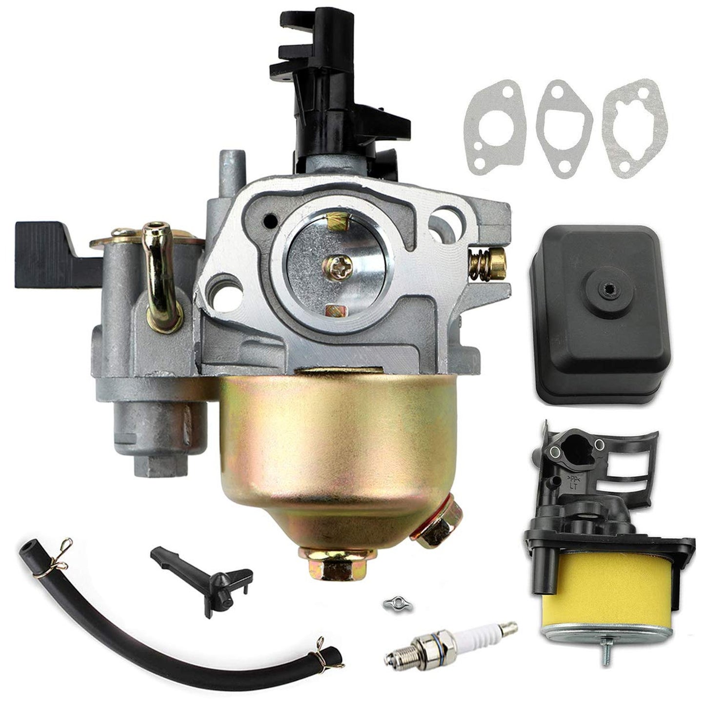 Honda GX160 Carburetor Replacement with Air Filter Assembly for Small Engines