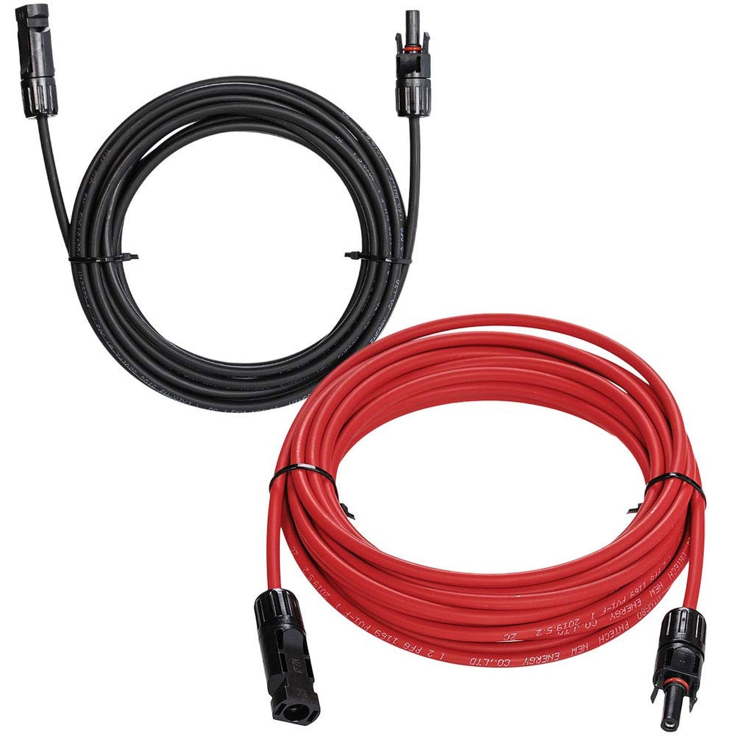 Waterproof 12AWG Solar Panel Extension Cable with Male and Female Connectors