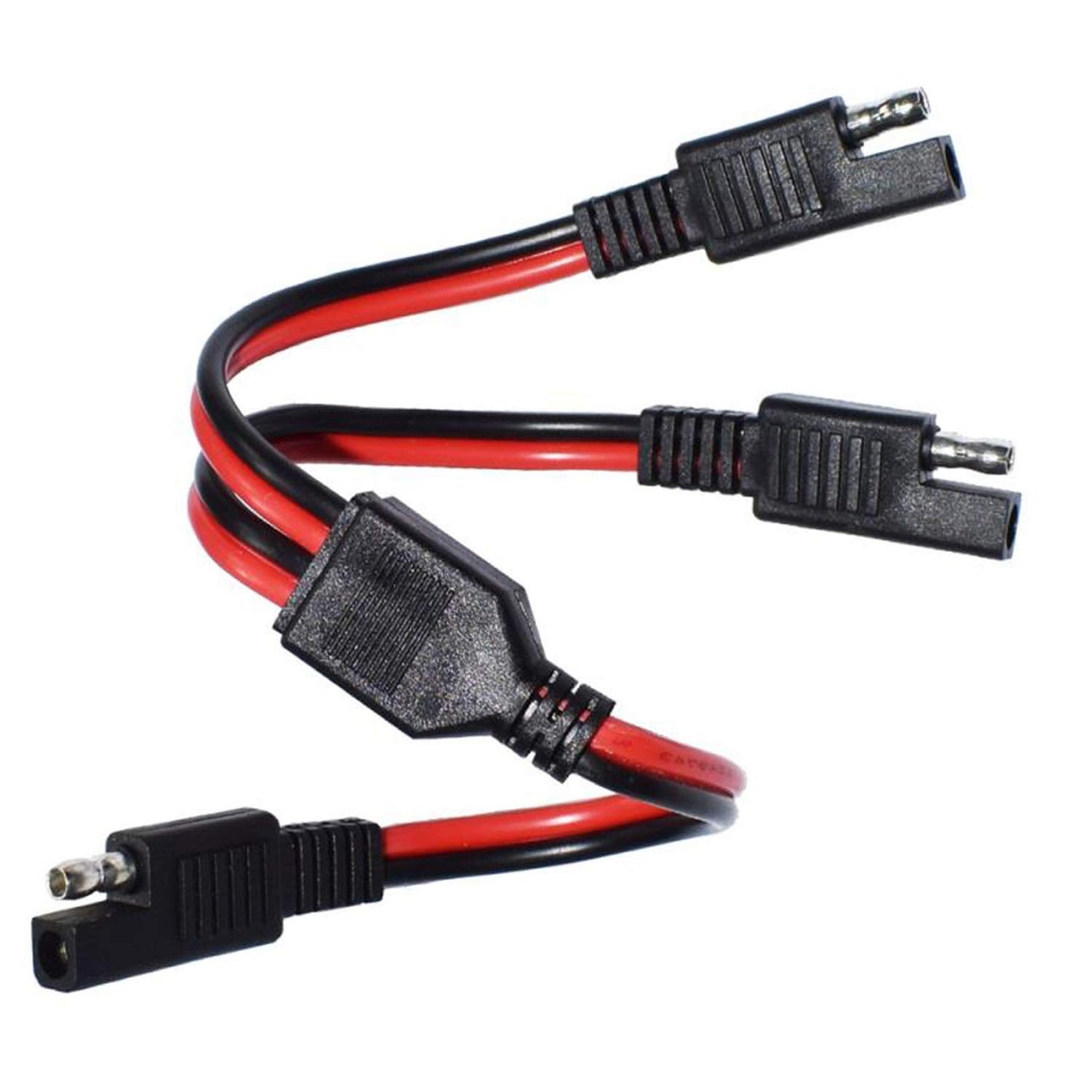 Dual SAE DC Power Connector Cable for Solar Battery Y Splitter 14AWG