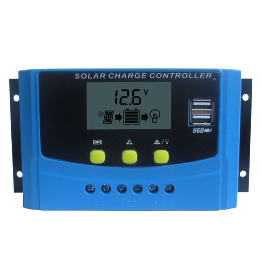 Smart Solar Charge Controller with LCD Display for Lithium and Lead Acid Batteries