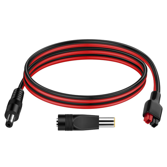 5.5mm Power Male Plug Cable with 8mm Adapter for Portable Generators 3.3ft