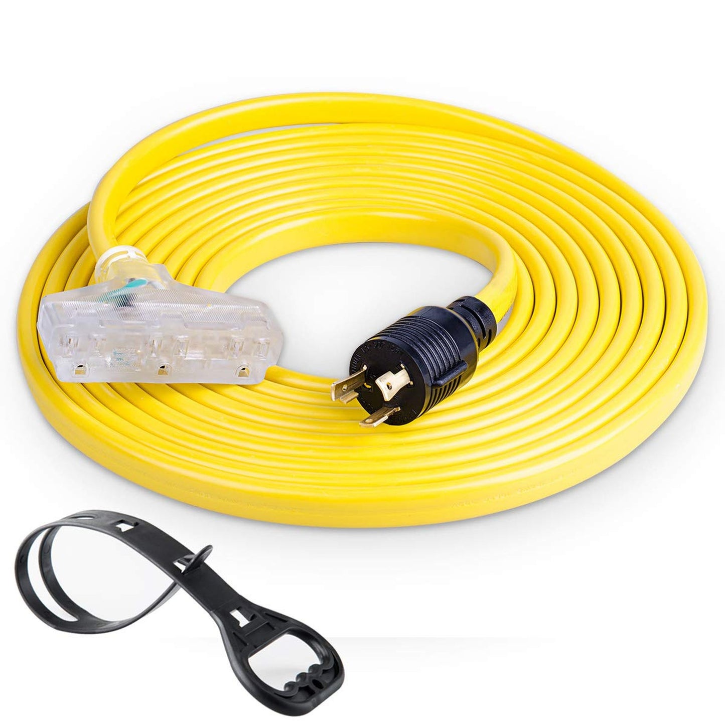 25FT Heavy Duty Generator Extension Cord 30Amp 3750W 10 Gauge Flex Cable