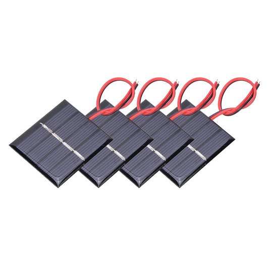 Compact Solar Panel Kit for Small Devices - 4 Pcs 0.36W 2V Charging Solution