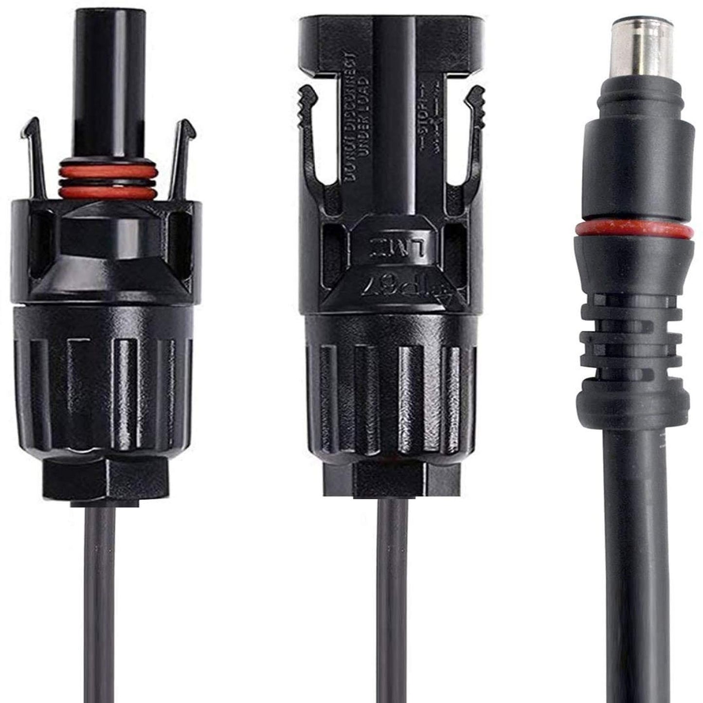 Solar Connector Adapter for Male 8mm, Black Durable Design