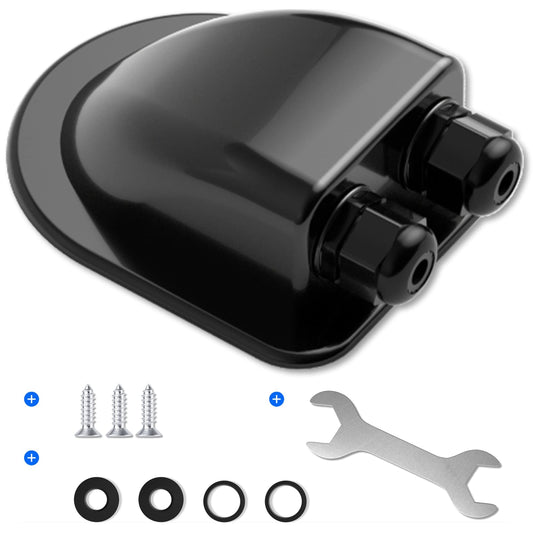 Weatherproof Solar Cable Entry Plate for RVs, Trailers, and Boats