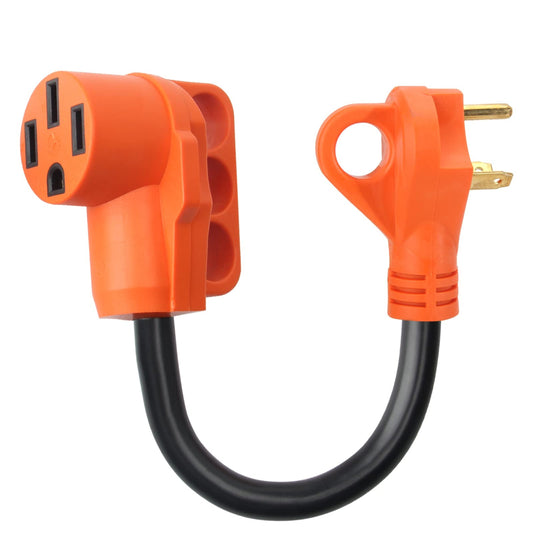 30 Amp to 50 Amp RV Adapter Cord with Handle for Heavy Duty Use