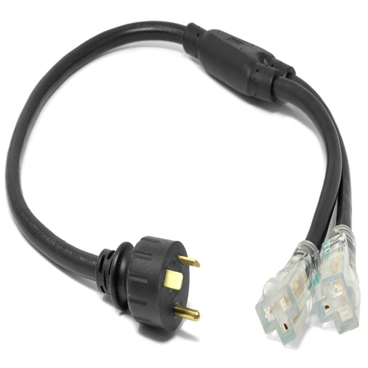 Heavy-Duty 3ft 10-Gauge Generator Extension Cord Splitter