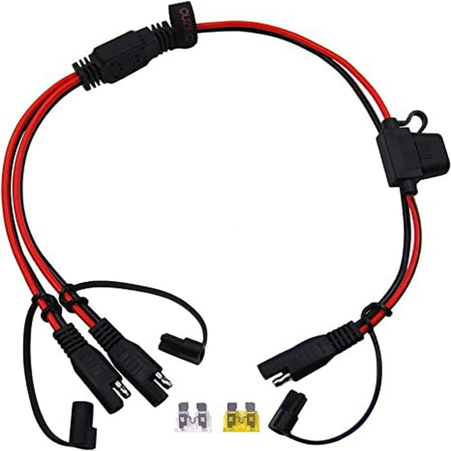 SAE Connector 14AWG 2-Way Power Splitter Adapter for Efficient Charging