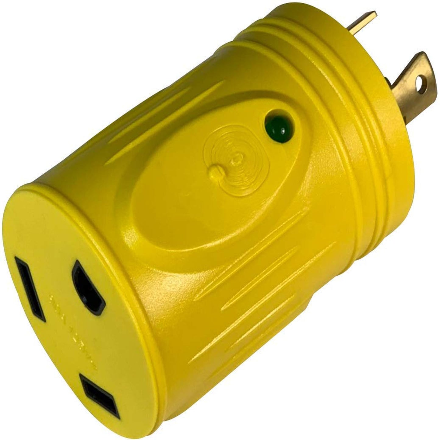 30 Amp RV Power Adapter NEMA L5-30P to TT-30R 3-Prong Connector