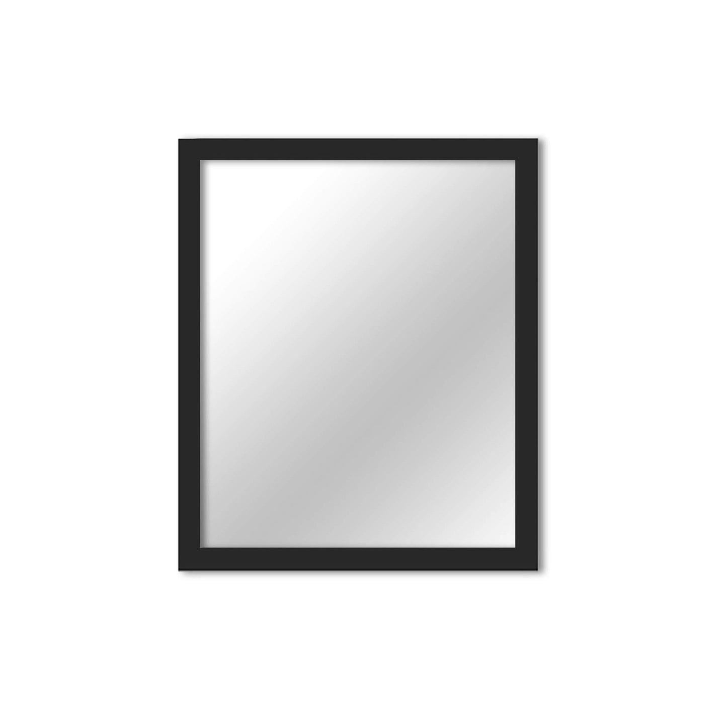 Sleek Black Framed Rectangular Mirror for Modern Home Decor 16" x 20"
