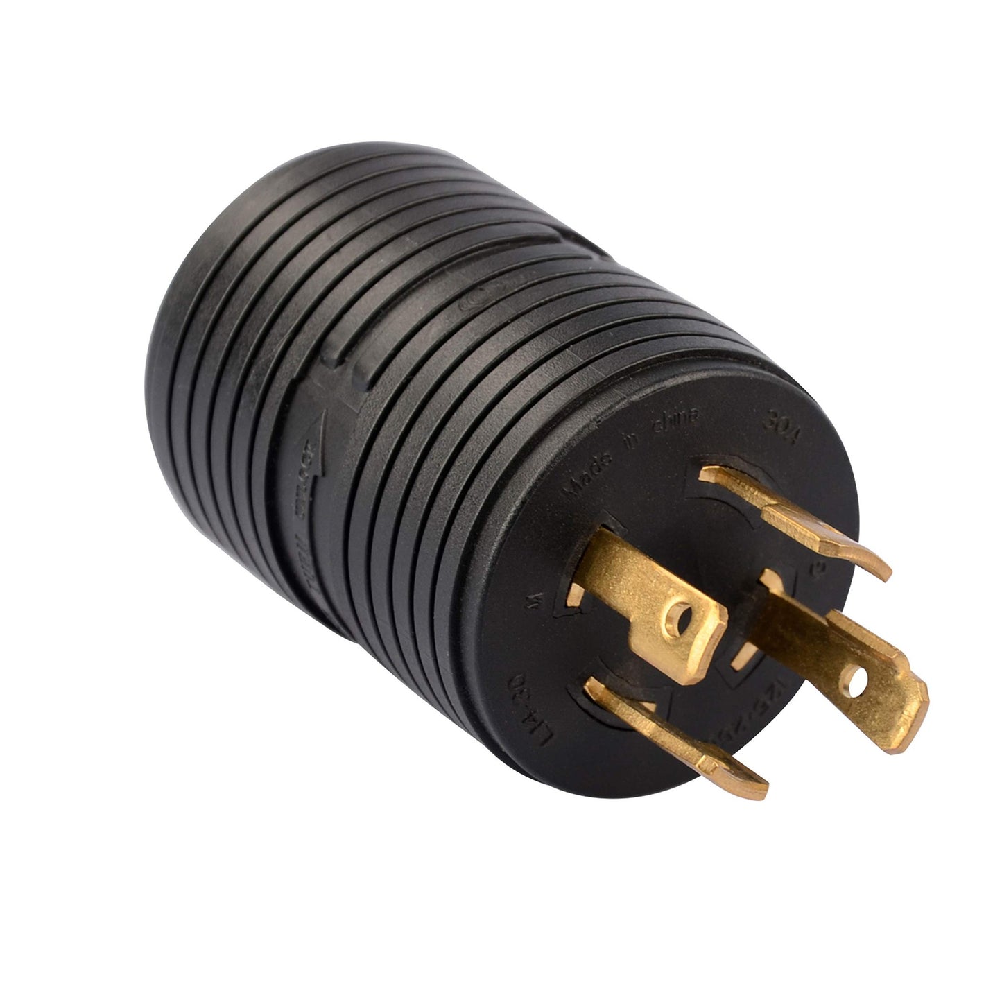 4 Prong to 3 Prong Generator Adapter NEMA L14-30P to L5-30R Locking Plug