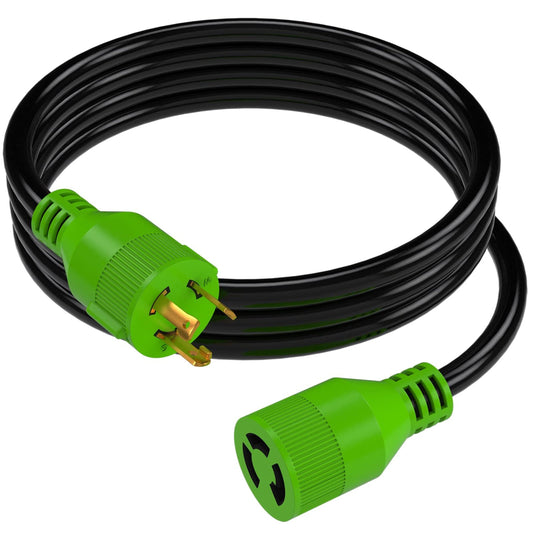 30 Amp 10ft Generator Extension Cord NEMA L5-30P/L5-30R Heavy Duty