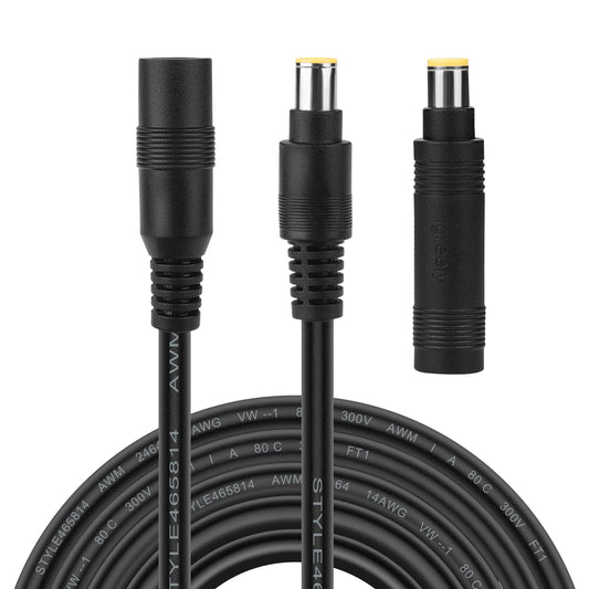 20Ft 8mm Extension Cable for Solar Generators and Panels 14AWG
