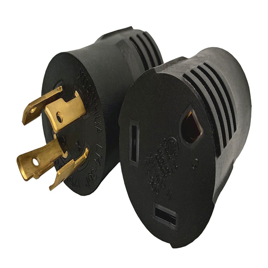 NEMA L14-30P to TT-30R 30Amp RV Adapter 4 Prong Locking Plug