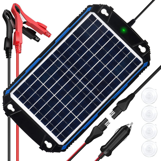 Smart 10W Waterproof Solar Battery Charger with MPPT for Vehicles and Marine