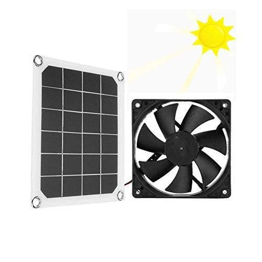 SolarVent Mini Fan - 6V 10W Solar Powered Exhaust for Greenhouses & Pets