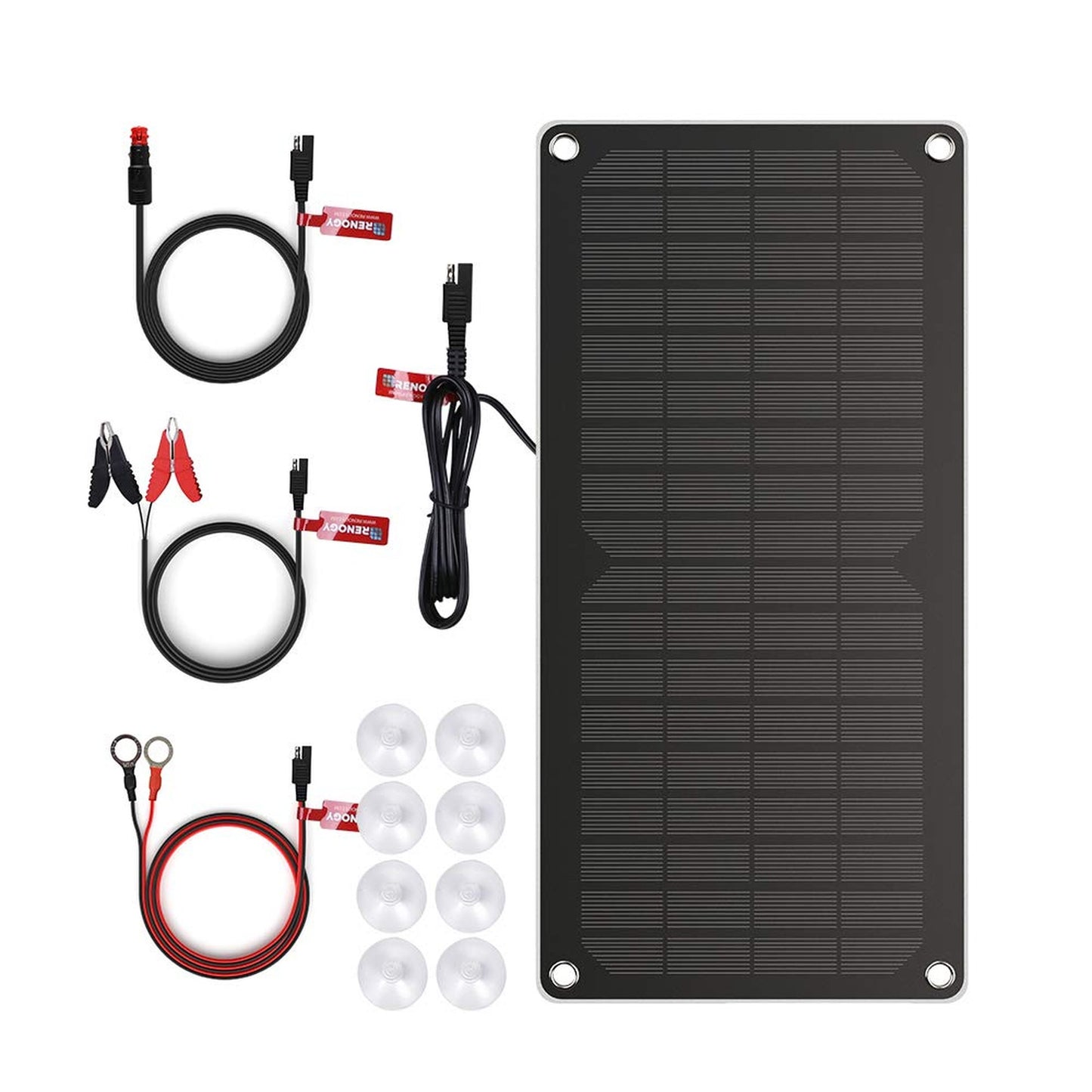 Portable 10W Solar Battery Charger for Cars, Boats, and Motorcycles