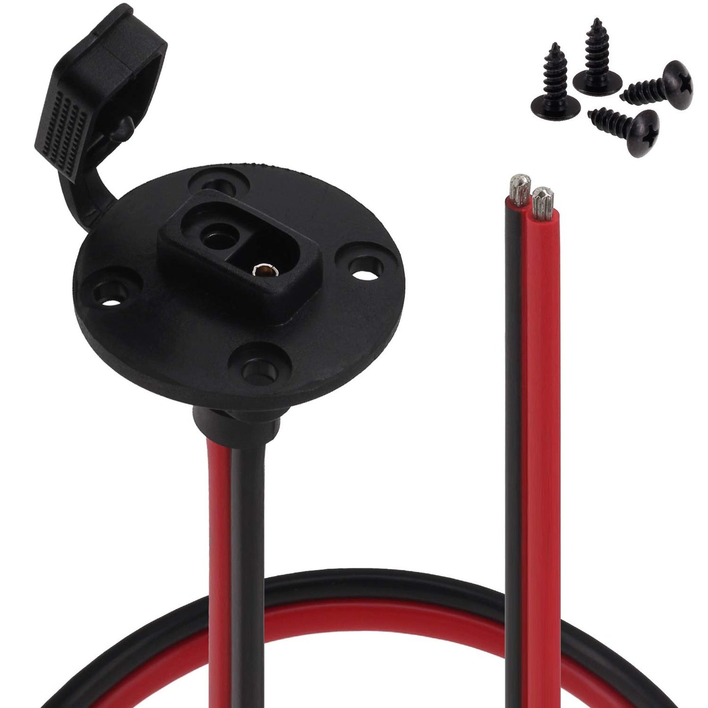 Solar Sidewall Port Connector 10AWG SAE Quick Disconnect Power Cable