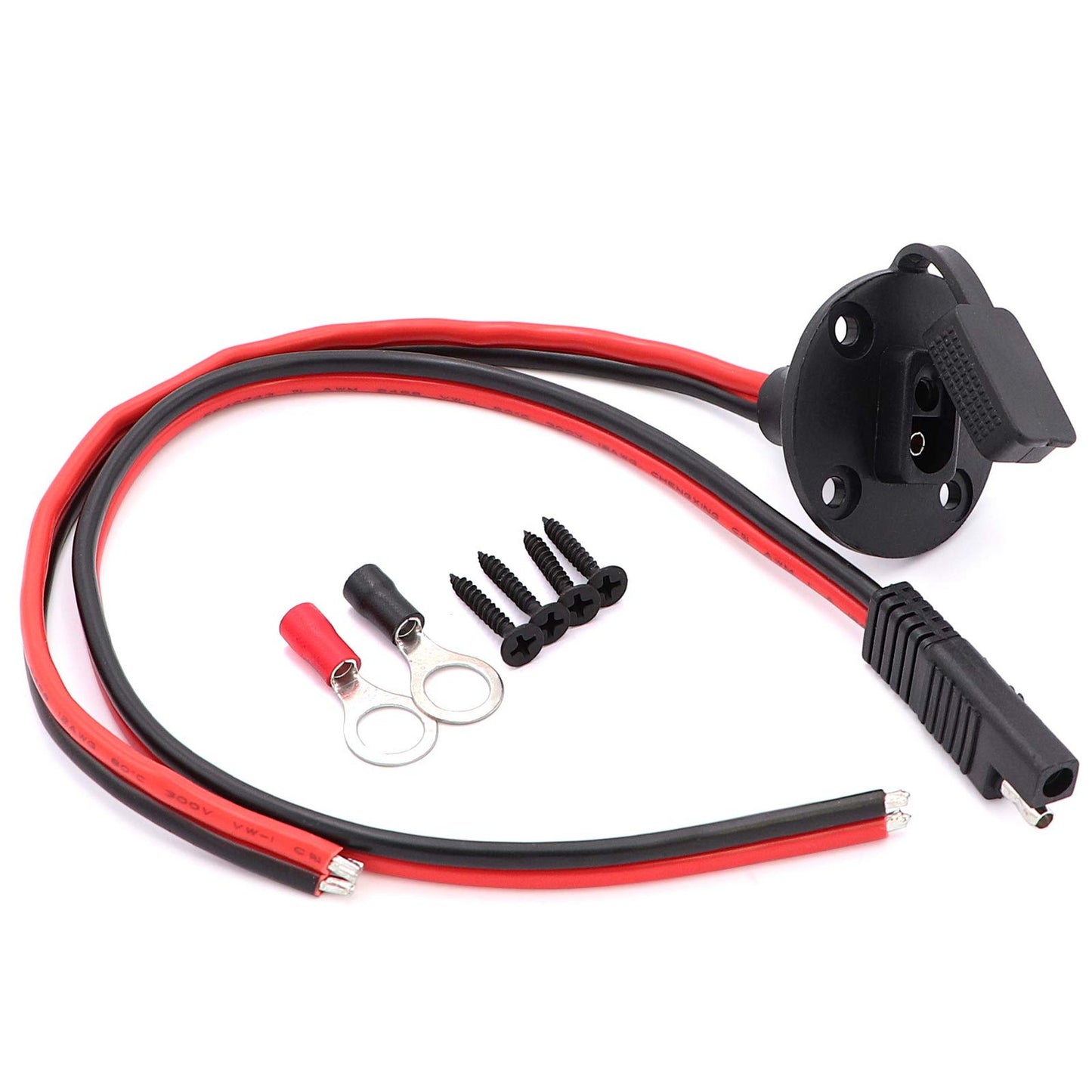 Weatherproof Solar SAE Power Socket with 1.3ft Extension Cable