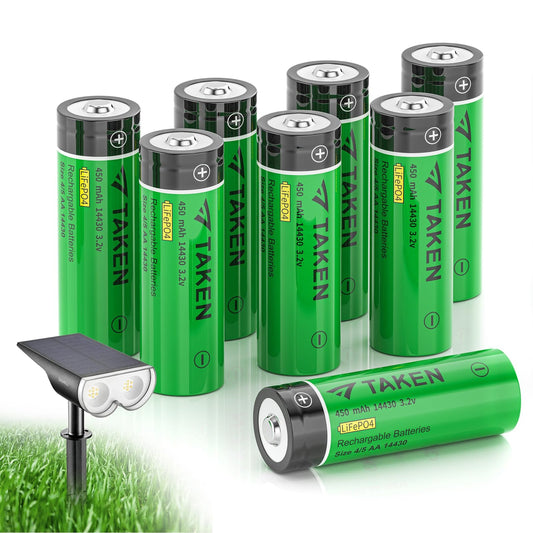 Rechargeable 3.2V 450mAh LiFePO4 Solar Battery Pack for Outdoor Lights