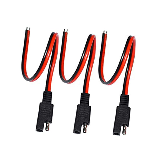SAE Connector Extension Cable 3-Pack for Automotive and Solar Use 30cm
