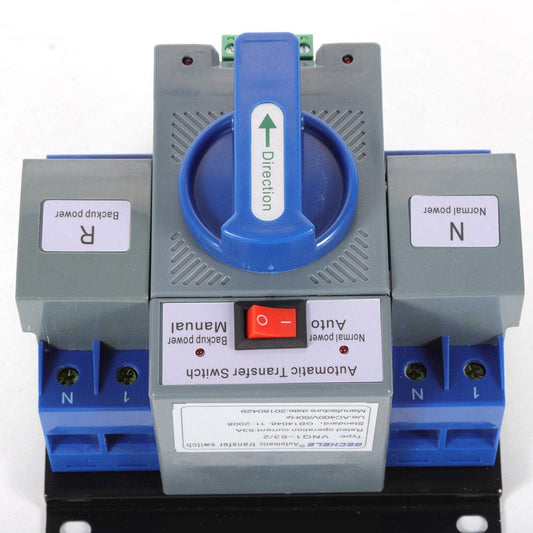 Automatic Dual Power Changeover Switch for 110V Generators 63A 2P