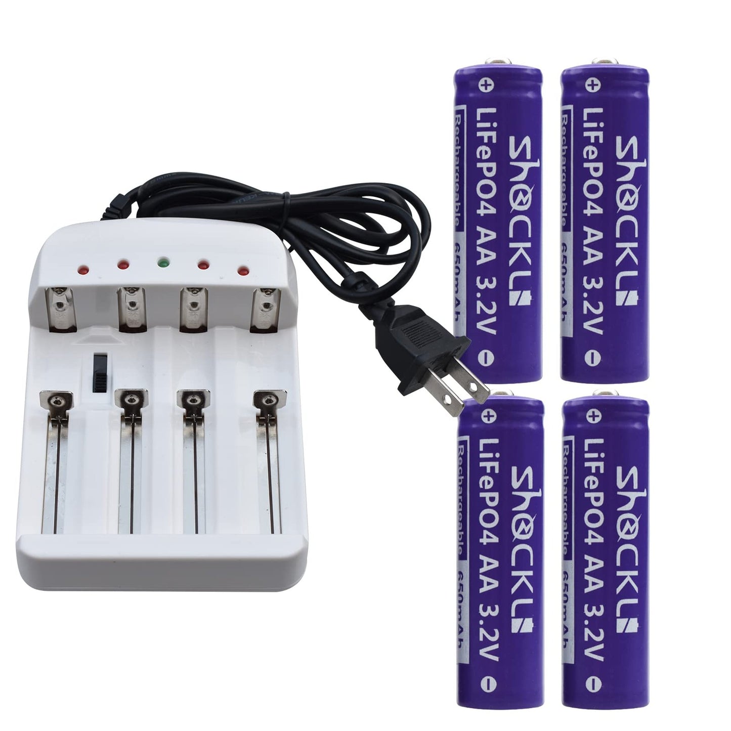 EcoCharge AA 3.2V LiFePO4 Solar Battery Pack for Outdoor Garden Lights