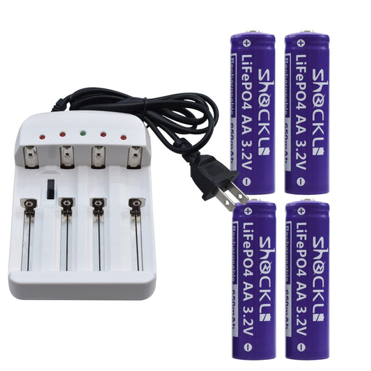 EcoCharge AA 3.2V LiFePO4 Solar Battery Pack for Outdoor Garden Lights