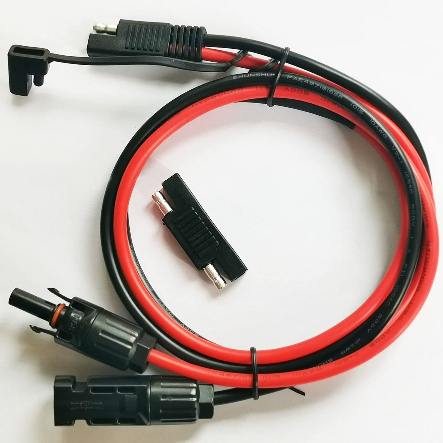 Solar Panel Connector Extension Cable with SAE Male Female Adapters 1m