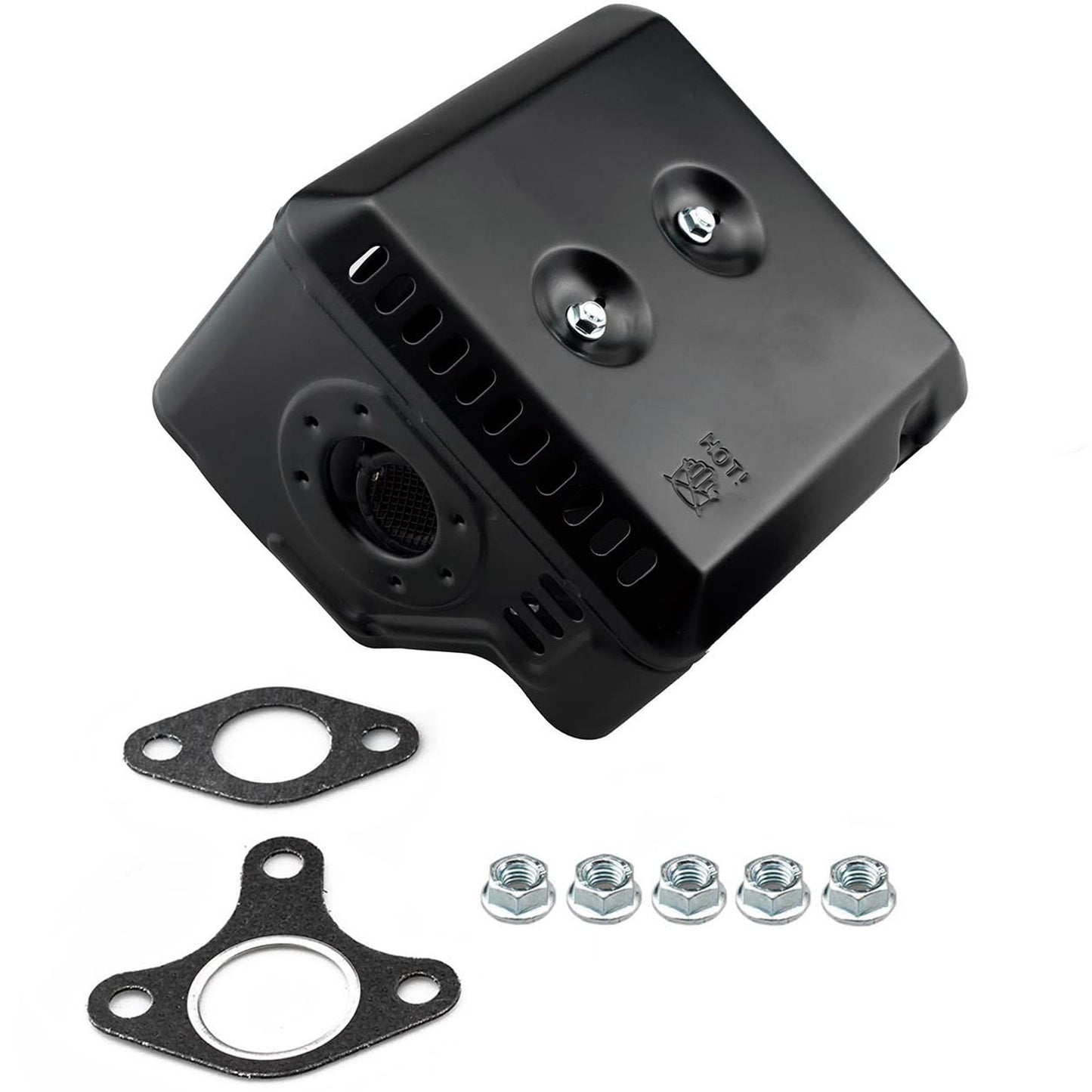 Honda GX240 GX270 Muffler Kit with Gaskets and Mounting Nuts for Power Equipment