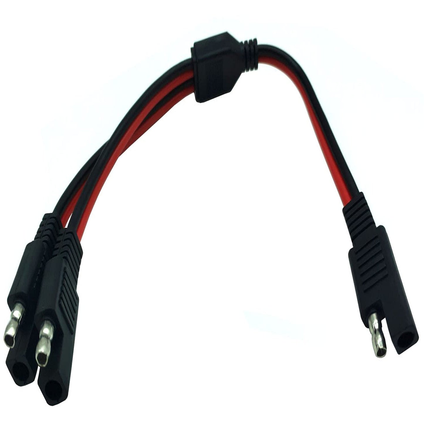 SAE 1 to 2 Splitter Cable for Automotive and Solar Power 14AWG 1Ft