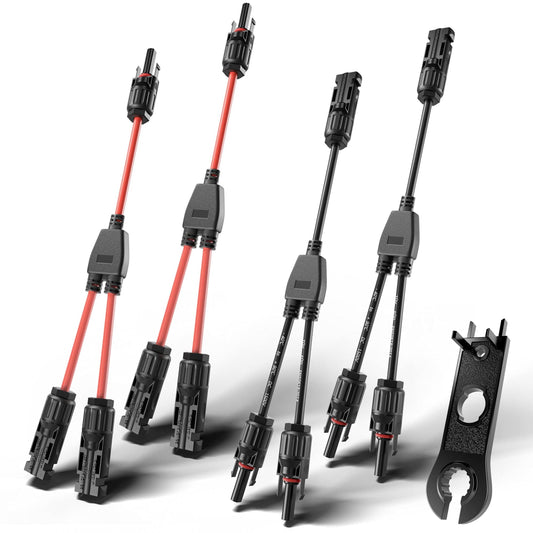 Solar Connector Y Branch Adapter Kit for Dual Panel Connections
