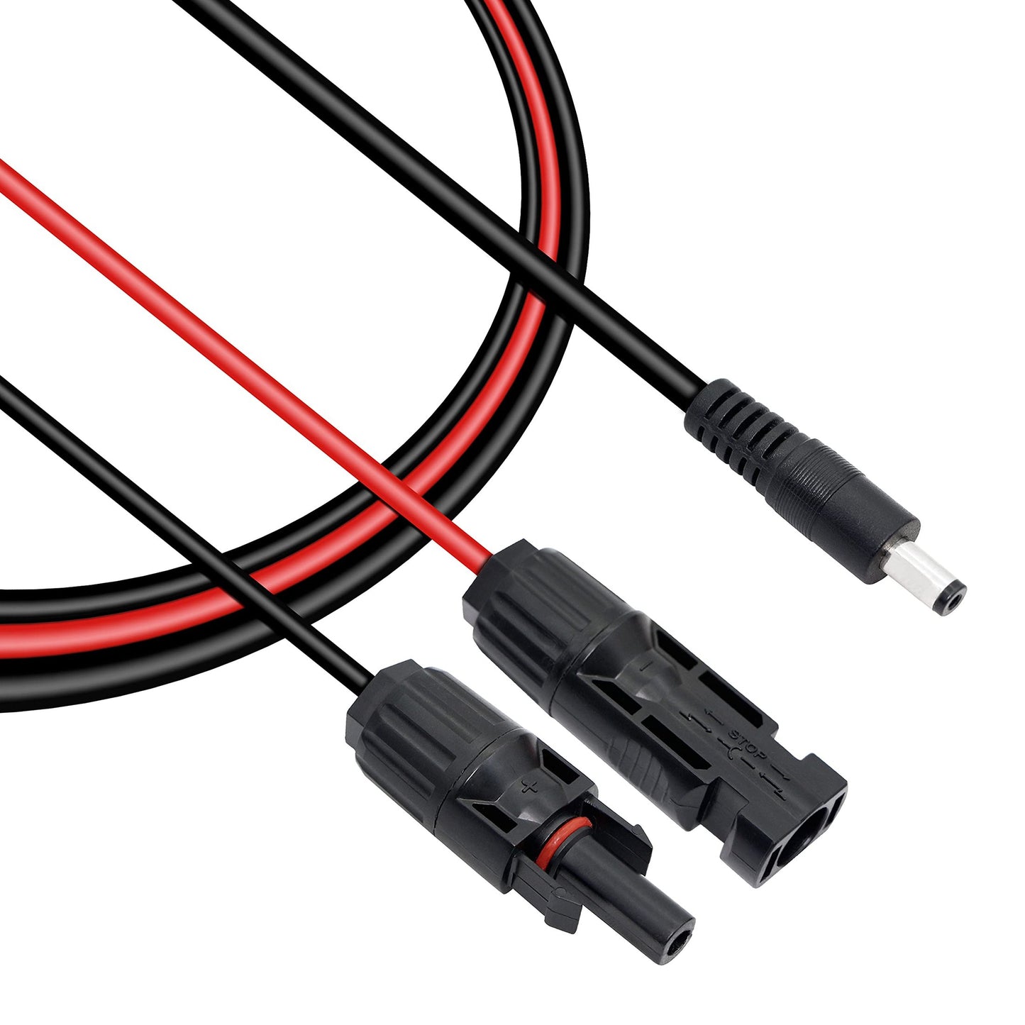 Heavy Duty Waterproof Solar Connector to DC Power Cable 16AWG 4.9FT