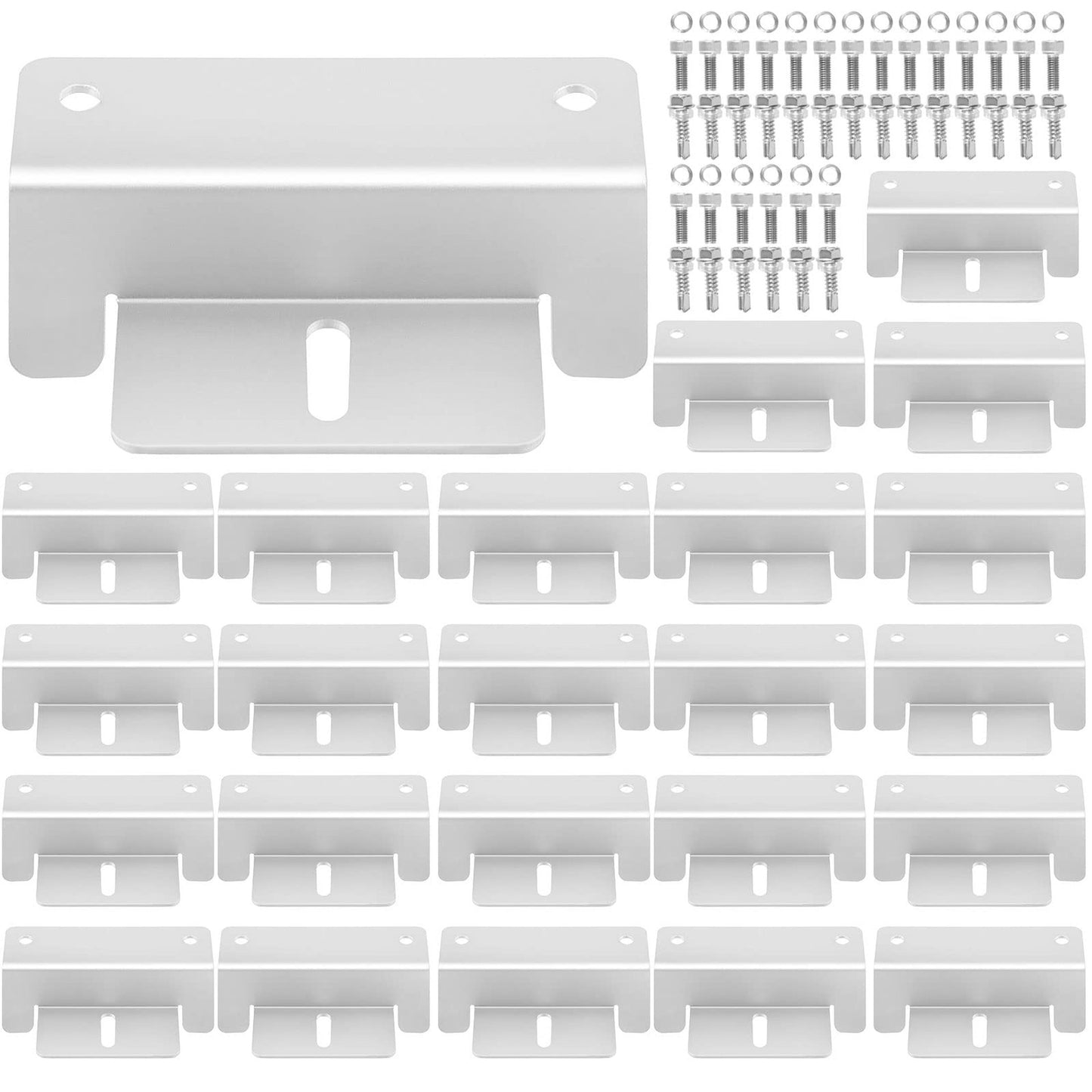 Aluminum Solar Panel Z Bracket Kit with Hardware for RVs and Off-Grid Use