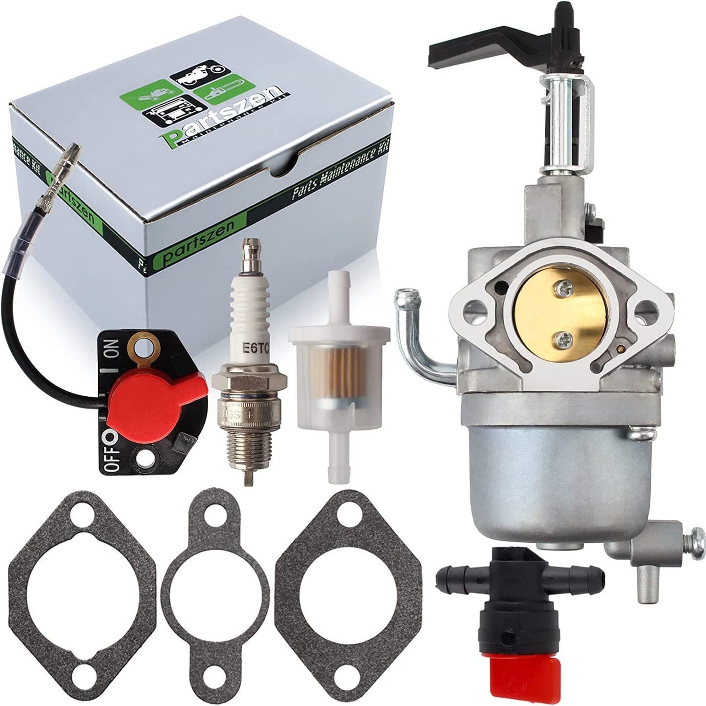 Carburetor Replacement for Robin Subaru EX40 Engine with Spark Plug and Filter