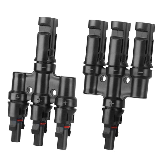 Solar Panel T Branch Connectors Waterproof Cable Splitter for Parallel Use