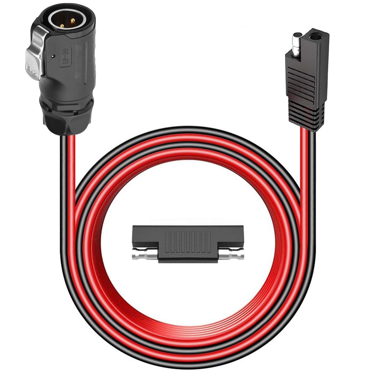 Solar Power 2 Pin LP-20 to SAE Adapter Cable for RV and Panel Connections