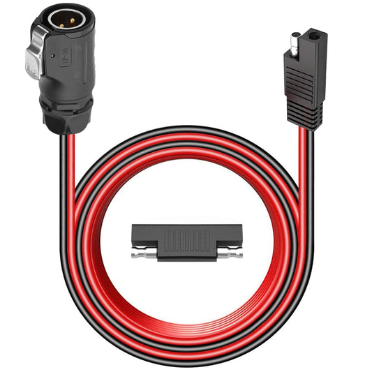 Solar Power 2 Pin LP-20 to SAE Adapter Cable for RV and Panel Connections