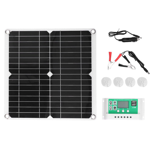 Flexible 40W Monocrystalline Solar Panel with 20A Charge Controller for RVs and Boats