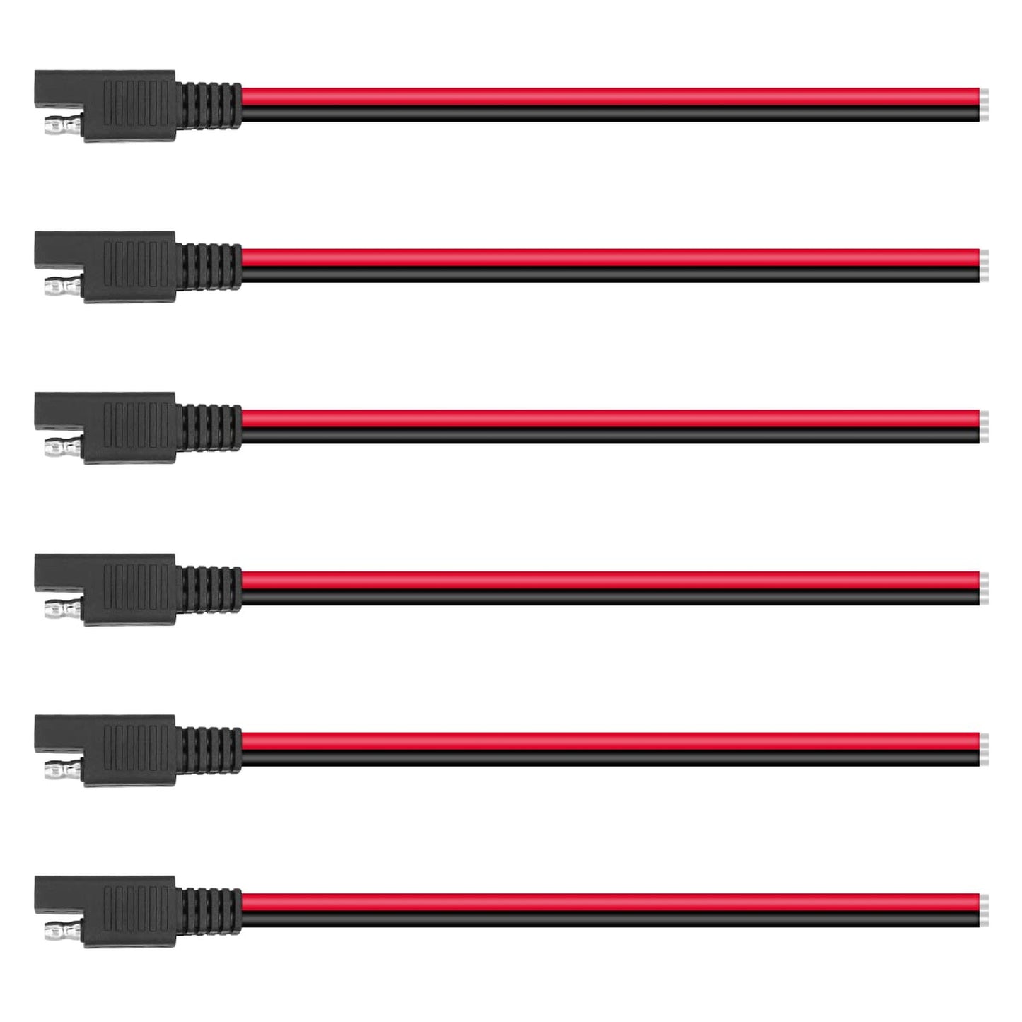 14 AWG 13 Inch SAE Connector Extension Cable Set of 6 for Versatile Use