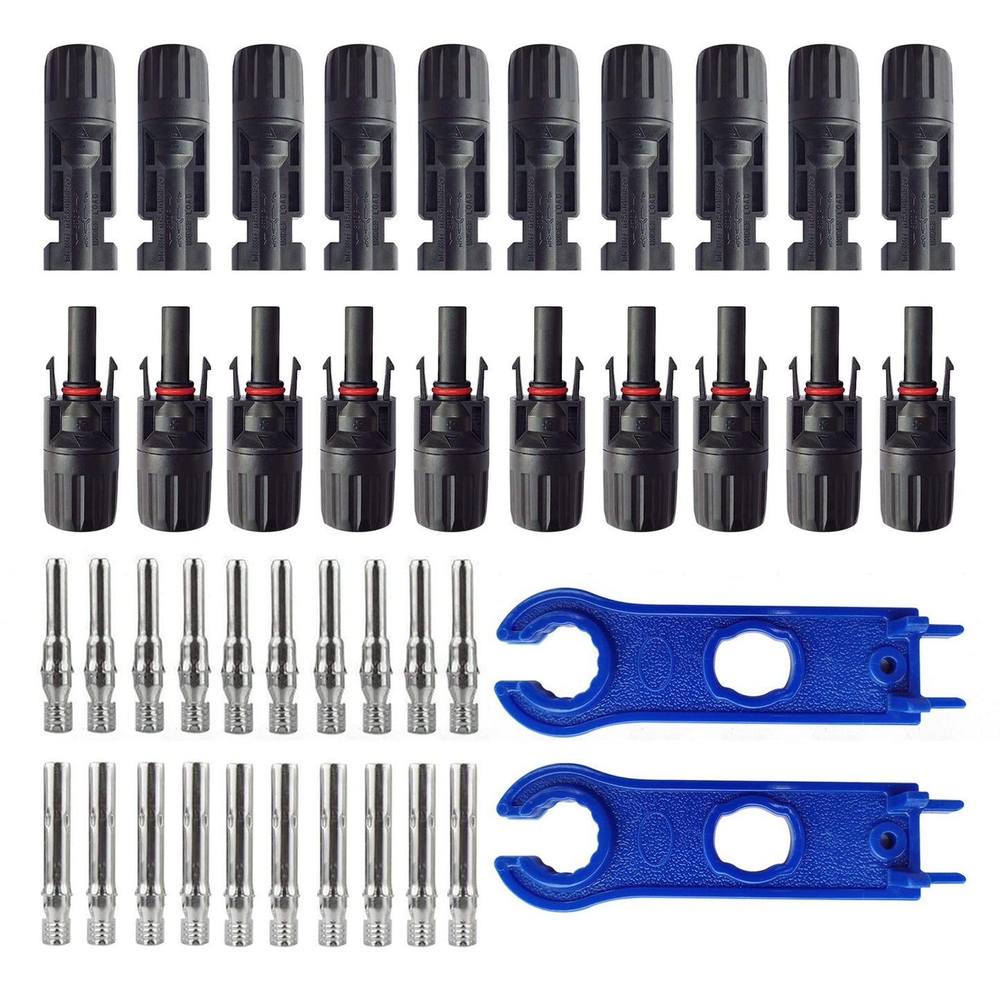 Solar Panel Connector Kit with Tools, IP67 Waterproof, 30A, 10 Pairs
